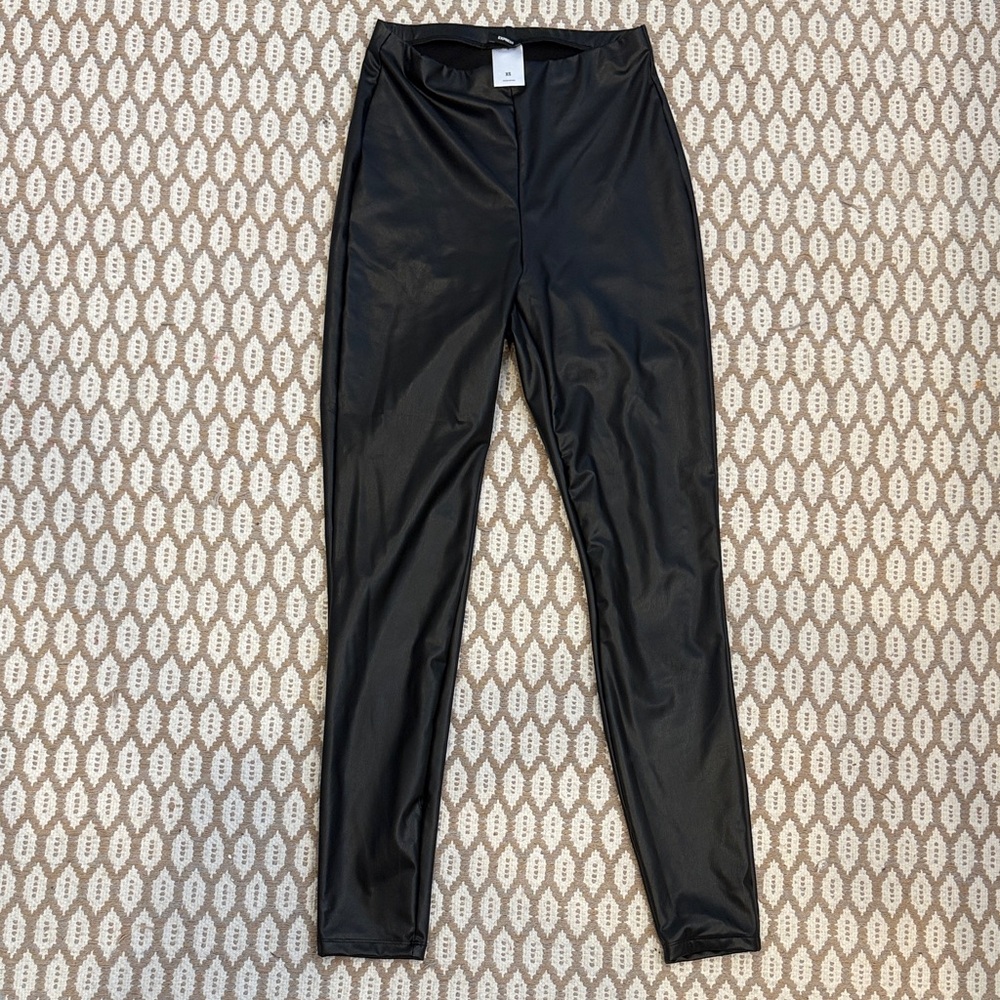 Express Black Faux Leather Pants
